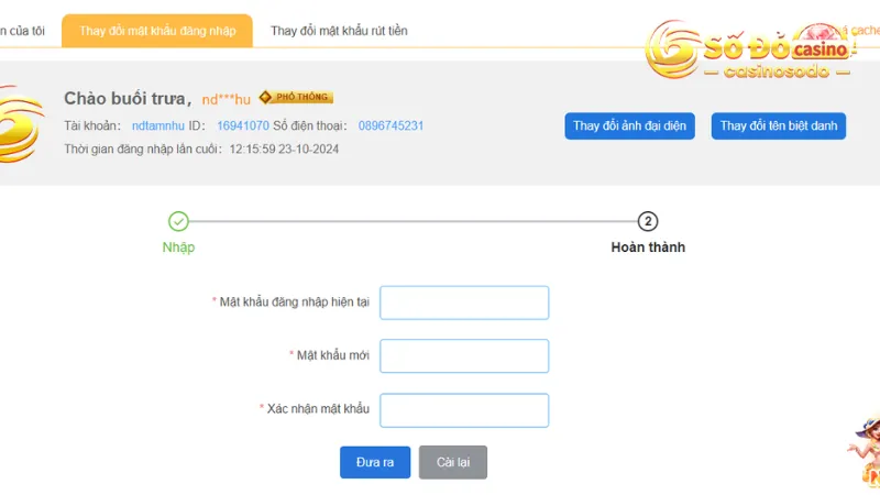 Thay đổi mật khẩu 6 tháng 1 lần để bảo vệ tài khoản của bạn 