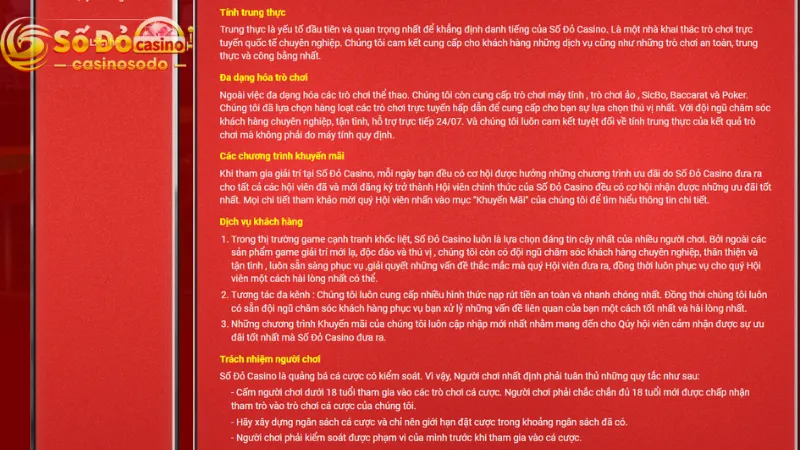 Trách nhiệm khi trở thành thành viên nhà cược